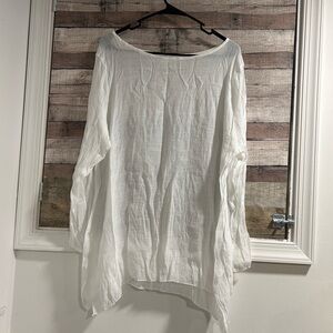 NWOT White Linen Lightweight Shirt